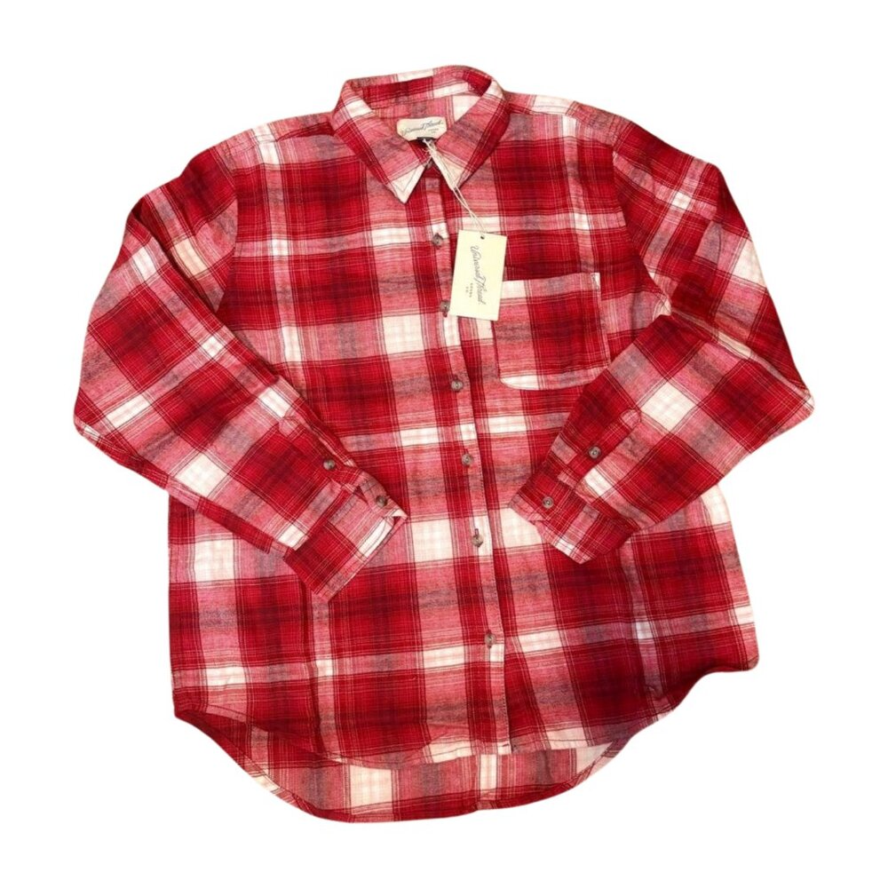 NWT Universal Thread Women’s Burgundy Flannel Button-Down Small